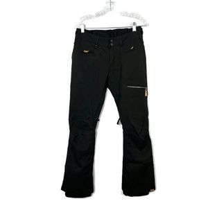 Roxy Snowpants Womens S Dry Flight Snowboard Ski Utility Black Pockets Logo
